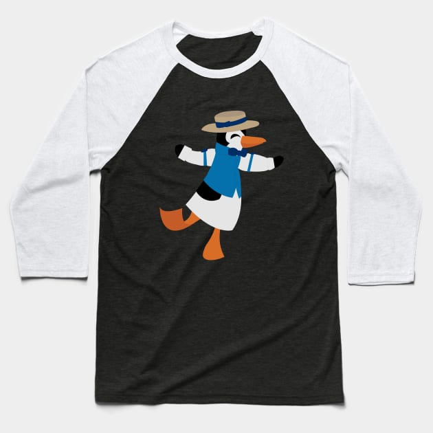 Dapper Day Penguin (Alternate Version) Baseball T-Shirt by NightmareProds